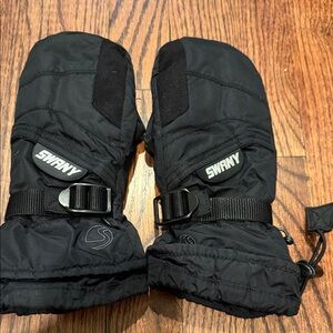 Swany Black Winter Mittens